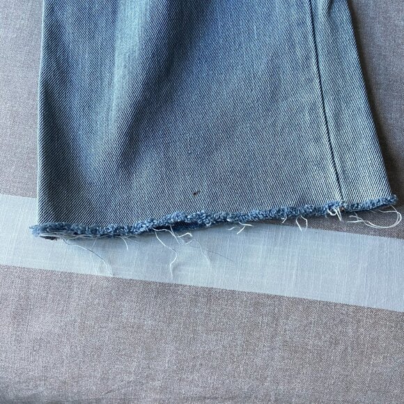 JBD Distressed Wide-Leg Jeans Light Wash, High Rise, Ripped Knees Sz 25 - Picture 3 of 7